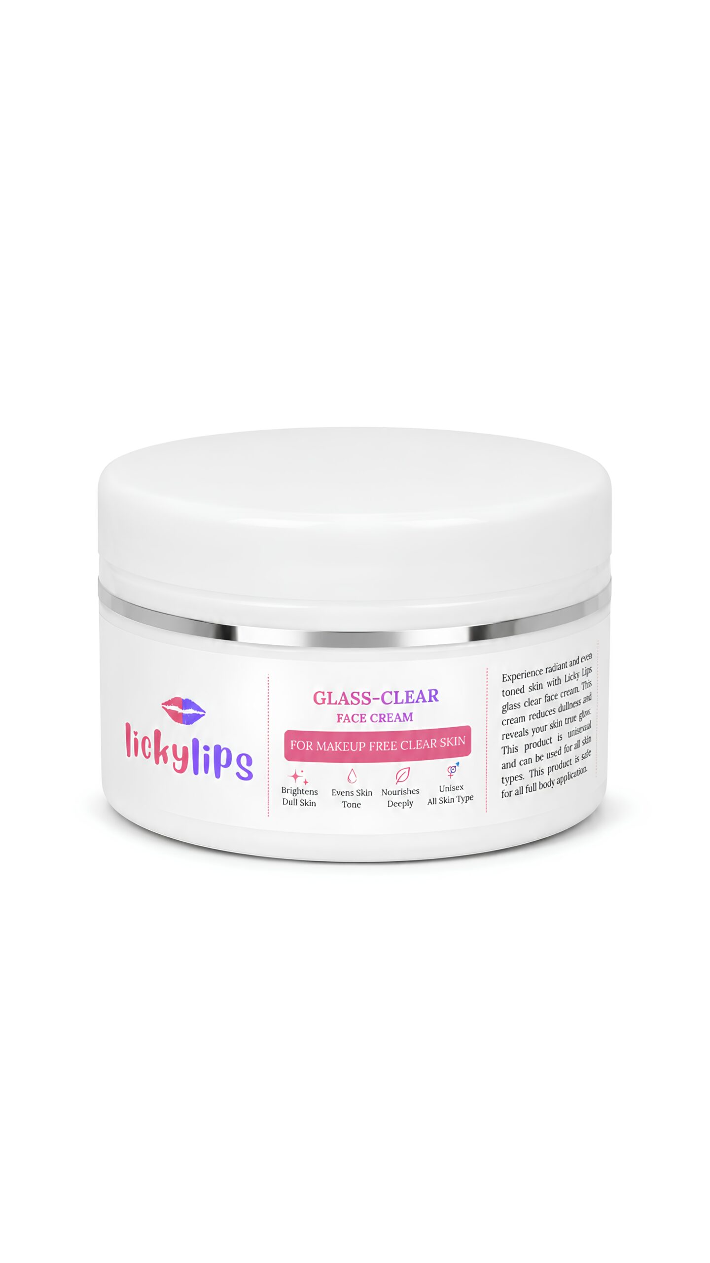 Glass- clear face cream (face pack) | For makeup free-clear skin